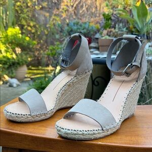 Dolce Vita Gray Espadrille Wedges
